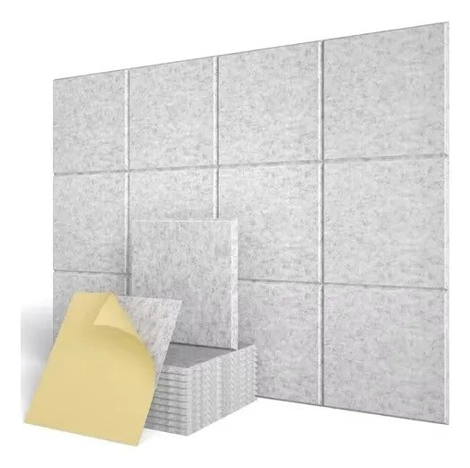Paneles Acústicos Diseño Liso Para Reducción De Ruido Pack de 24 unidades 30x30cm