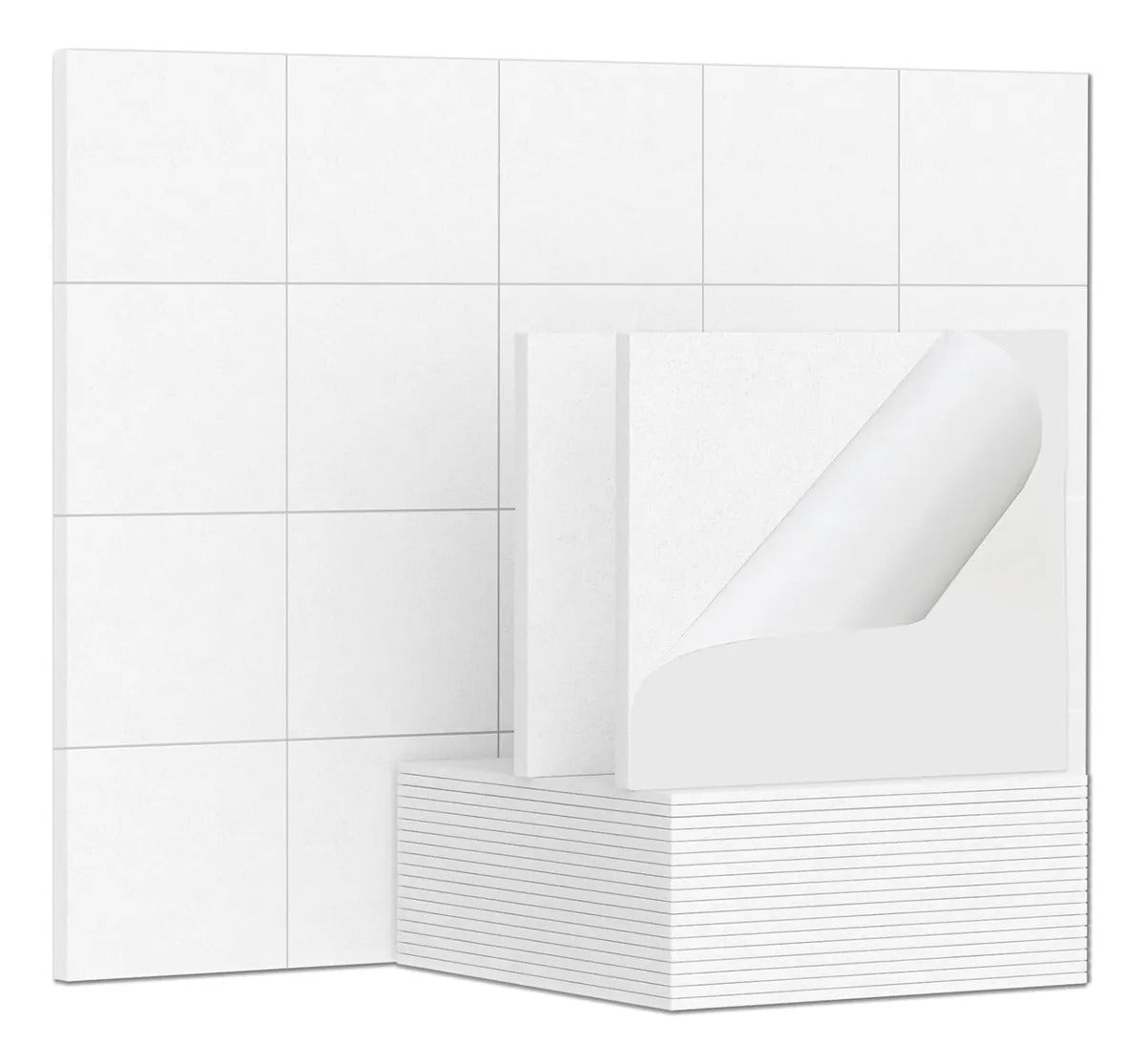 Paneles Acústicos Diseño Liso Para Reducción De Ruido Pack de 24 unidades 30x30cm
