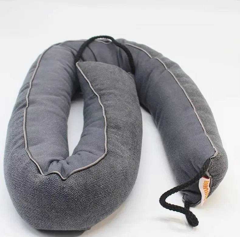 Bloqueador De Corriente De Aire Para Puerta De Tela Gris