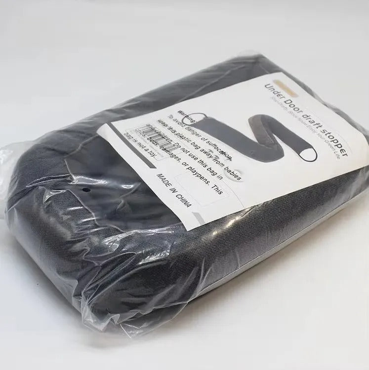 Bloqueador De Corriente De Aire Para Puerta De Tela Gris