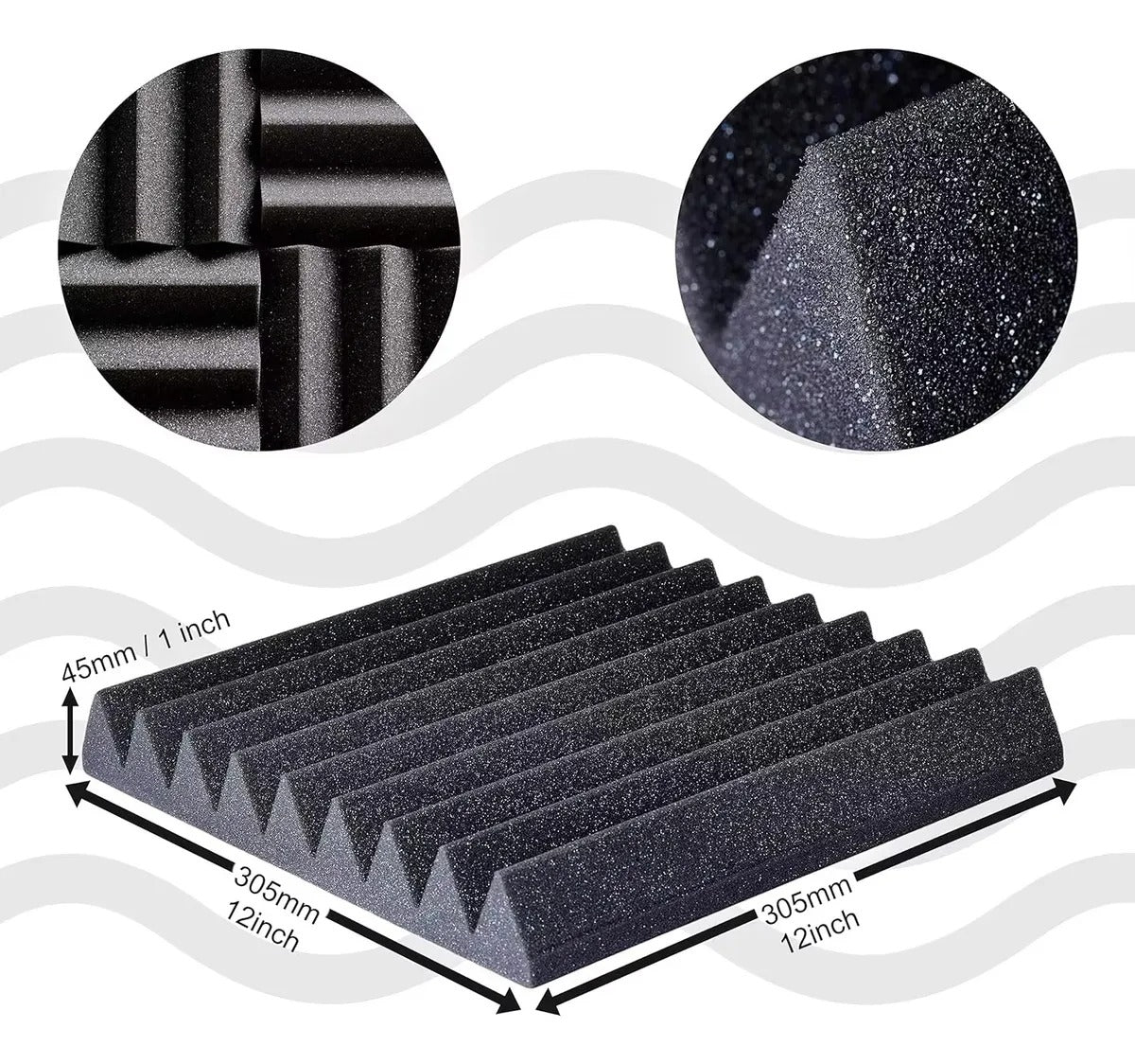 Paneles Acústicos Para Estudio Set De 24 Unidades de 30x30cm