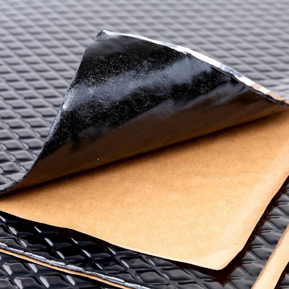 Lámina de butilo para insonorización automotriz, detalle del material