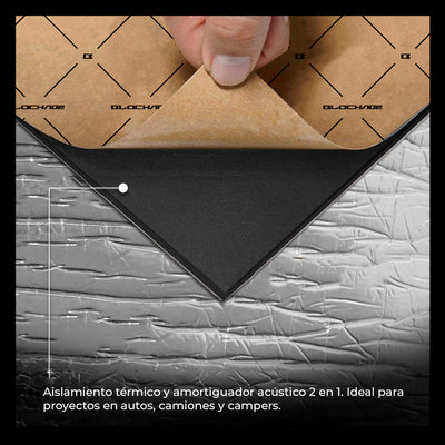 Aislante térmico de aluminio y espuma EPDM, textura de la superficie