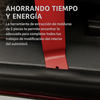 Herramientas de extracción de molduras en uso