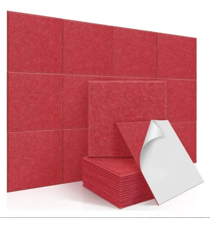 Paneles Acústicos Diseño Liso Para Reducción De Ruido Pack de 24 unidades 30x30cm