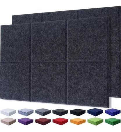 Paneles Acústicos Diseño Liso Para Reducción De Ruido Pack de 24 unidades 30x30cm
